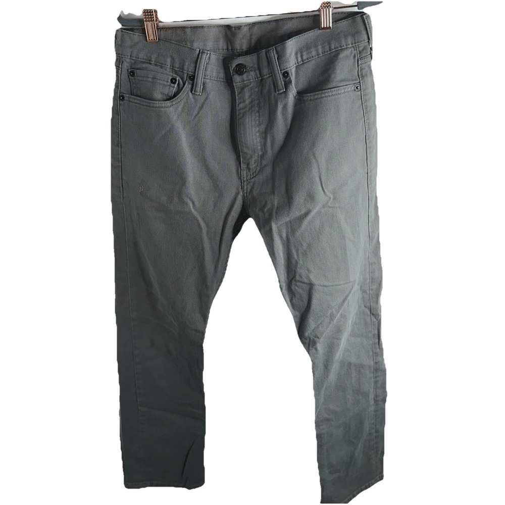 Levis 513 Jeans Mens 31x30 Gray Denim Stretch